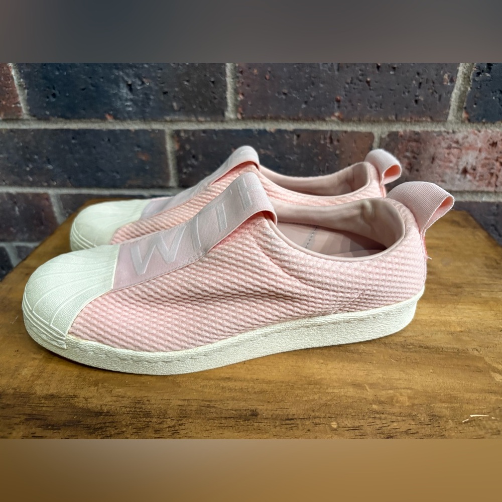 💜 BOGO Ladies Adidas Superstar Slip-on - pink - size 8